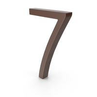 Number 7 Brown PNG & PSD Images