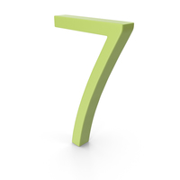 Number 7 Light Green PNG & PSD Images