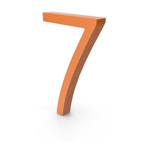Number 7 Orange PNG & PSD Images
