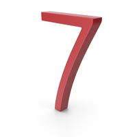 Number 7 Red PNG & PSD Images