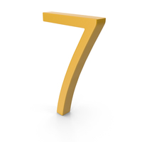 Number 7 Yellow PNG & PSD Images