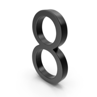 Number 8 Black PNG & PSD Images