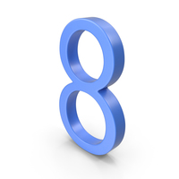 Number 8 Blue PNG & PSD Images