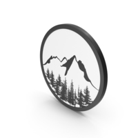 Icon Mountains Scene PNG & PSD Images