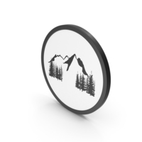 Icon Mountains Scene PNG & PSD Images