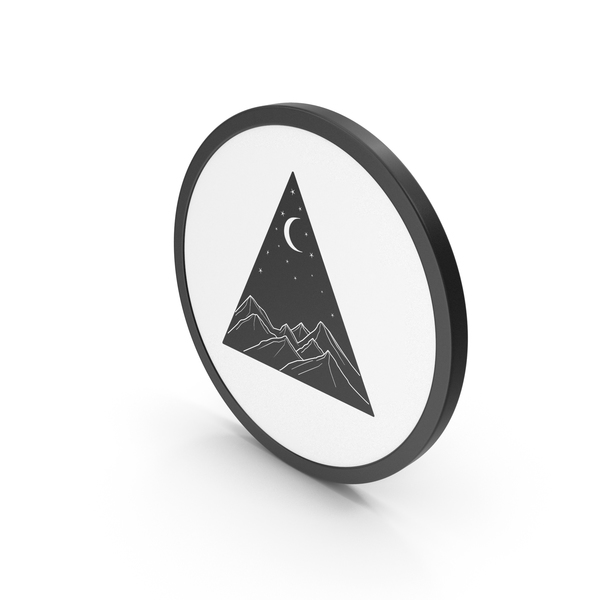 Icon Mountains Night Scene PNG & PSD Images