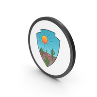 Icon Desert Scene Colored PNG & PSD Images