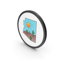 Icon Desert Scene Colored PNG & PSD Images