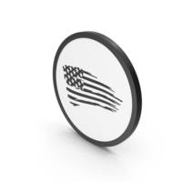 Icon USA Flag Black PNG & PSD Images