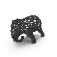 Spinner Black Lattice Elephant Sculpture PNG & PSD Images