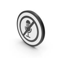 Icon No Microphone Black PNG & PSD Images
