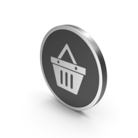 Silver Shopping Basket PNG & PSD Images