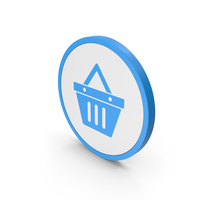 Icon Shopping Basket Blue PNG & PSD Images