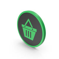 Icon Shopping Basket Green PNG & PSD Images