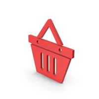 Symbol Shopping Basket Red PNG & PSD Images