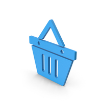 Symbol Shopping Basket Blue PNG & PSD Images