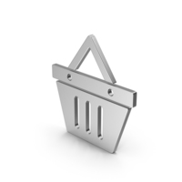 Symbol Shopping Basket Silver PNG & PSD Images