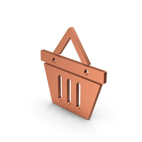 Symbol Shopping Basket Bronze PNG & PSD Images
