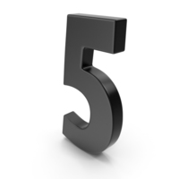 5 Number Black PNG & PSD Images