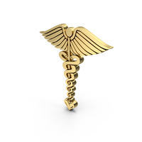 Golden Medical Hermes Symbol PNG & PSD Images