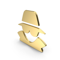 Golden Incognito Face PNG & PSD Images