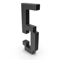 Number 5 Black PNG & PSD Images