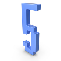 Number 5 Blue PNG & PSD Images