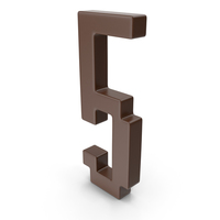 Number 5 Brown PNG & PSD Images