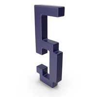 Number 5 Dark Blue PNG & PSD Images