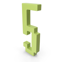 Number 5 Light Green PNG & PSD Images