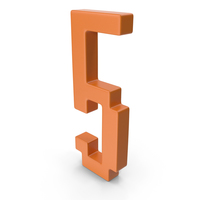 Number 5 Orange PNG & PSD Images