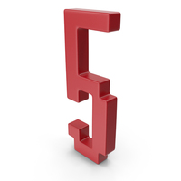 Number 5 Red PNG & PSD Images
