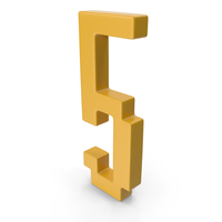 Number 5 Yellow PNG & PSD Images
