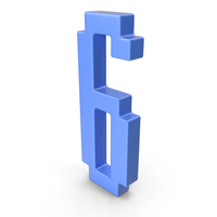 Number 6 Blue PNG & PSD Images
