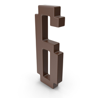 Number 6 Brown PNG & PSD Images