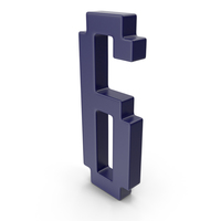 Number 6 Dark Blue PNG & PSD Images
