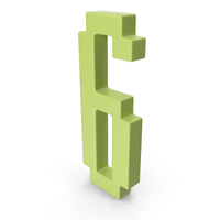 Number 6 Light Green PNG & PSD Images