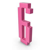 Number 6 Pink PNG & PSD Images