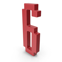 Number 6 Red PNG & PSD Images