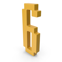 Number 6 Yellow PNG & PSD Images