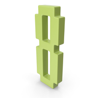 Number 8 Light Green PNG & PSD Images