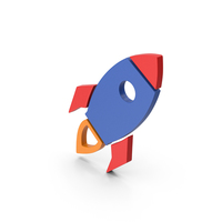 Symbol Rocket Colored PNG & PSD Images