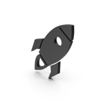 Symbol Rocket Black PNG & PSD Images