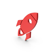 Symbol Rocket Red PNG & PSD Images