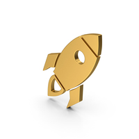 Symbol Rocket Gold PNG & PSD Images
