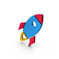 Rocket Colored Metallic PNG & PSD Images