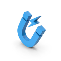 Symbol Magnet Blue PNG & PSD Images