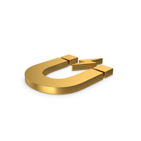 Gold Symbol Magnet PNG & PSD Images