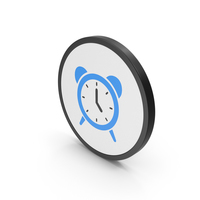 Icon Alarm Clock Blue PNG & PSD Images