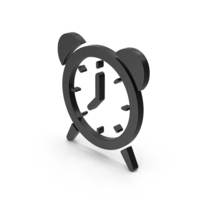 Symbol Alarm Clock Black PNG & PSD Images